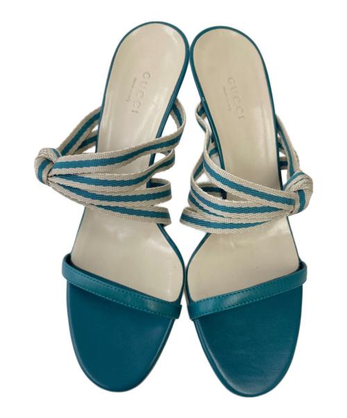 GUCCI（グッチ）GUCCI (グッチ) ストラップサンダル グリーン サイズ:37 1/2の古着・服飾アイテム