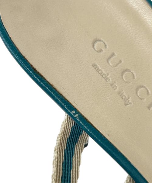 GUCCI（グッチ）GUCCI (グッチ) ストラップサンダル グリーン サイズ:37 1/2の古着・服飾アイテム