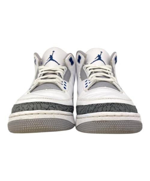 NIKE（ナイキ）NIKE (ナイキ) AIR JORDAN3 RETORO ホワイト×ブルー サイズ:28㎝の古着・服飾アイテム