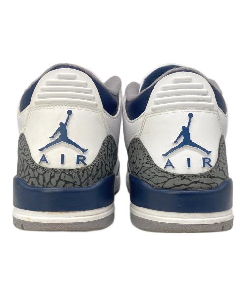 NIKE（ナイキ）NIKE (ナイキ) AIR JORDAN3 RETORO ホワイト×ブルー サイズ:28㎝の古着・服飾アイテム