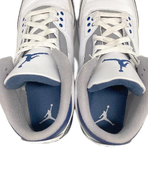 NIKE（ナイキ）NIKE (ナイキ) AIR JORDAN3 RETORO ホワイト×ブルー サイズ:28㎝の古着・服飾アイテム