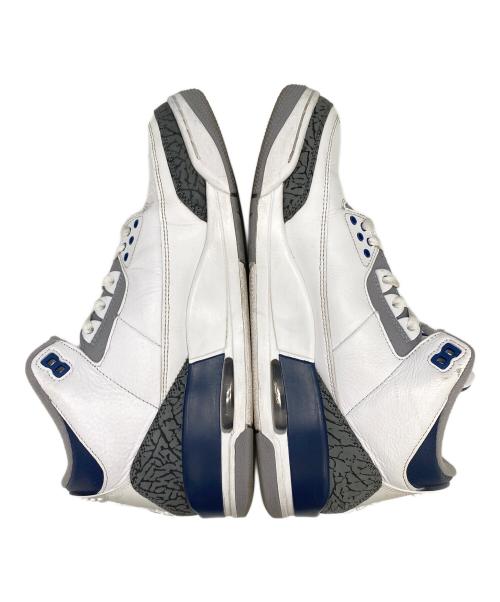 NIKE（ナイキ）NIKE (ナイキ) AIR JORDAN3 RETORO ホワイト×ブルー サイズ:28㎝の古着・服飾アイテム