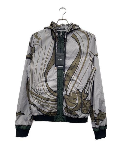 DOLCE & GABBANA（ドルチェ＆ガッバーナ）DOLCE & GABBANA (ドルチェ＆ガッバーナ) ナイロンジャケット グレー×グリーン サイズ:46の古着・服飾アイテム