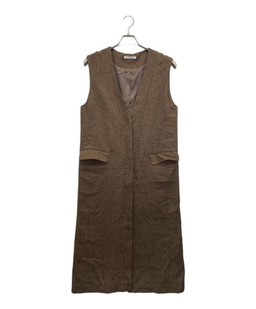 BEAUTY&YOUTH（ビューティーアンドユース）BEAUTY&YOUTH (ビューティーアンドユース) ロングベスト ブラウン サイズ:Mの古着・服飾アイテム