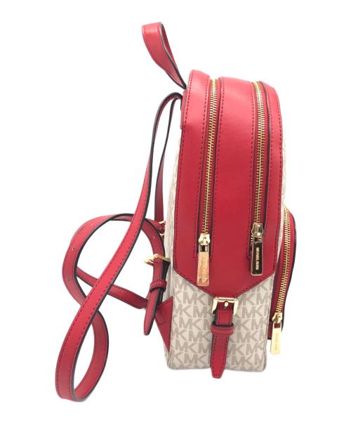 MICHAEL KORS（マイケル・コース）MICHAEL KORS (マイケル・コース) リュック レッド×ホワイトの古着・服飾アイテム
