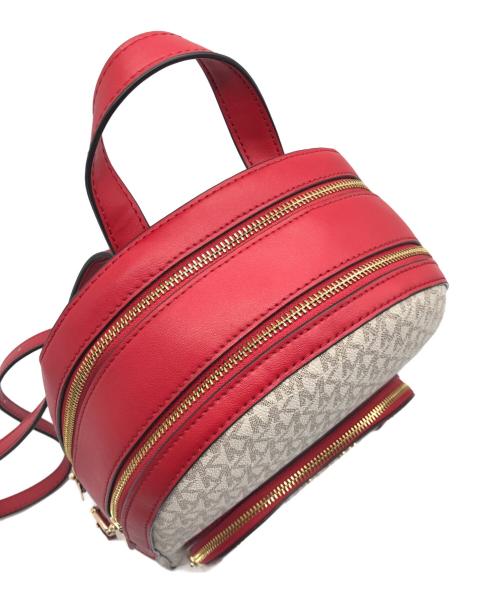 MICHAEL KORS（マイケル・コース）MICHAEL KORS (マイケル・コース) リュック レッド×ホワイトの古着・服飾アイテム