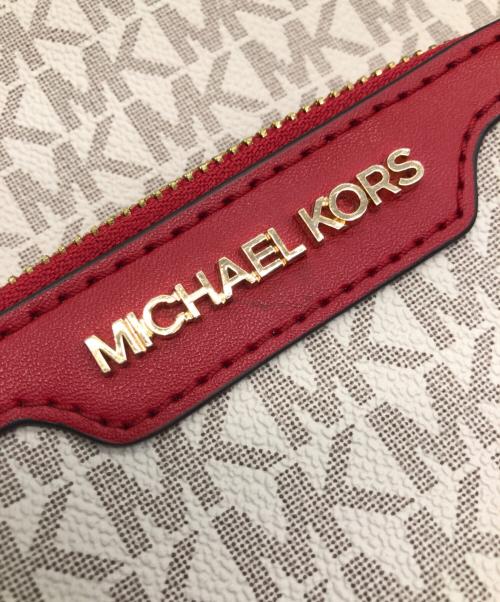 MICHAEL KORS（マイケル・コース）MICHAEL KORS (マイケル・コース) リュック レッド×ホワイトの古着・服飾アイテム