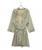 hatraハトラ）の古着「メッシュロングカーディガン」｜ベージュ