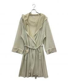 hatra（ハトラ）の古着「メッシュロングカーディガン」｜ベージュ