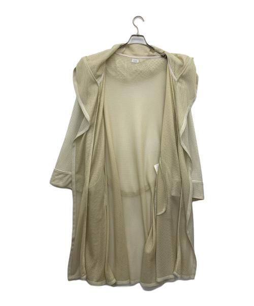 hatra（ハトラ）hatra (ハトラ) メッシュロングカーディガン ベージュ サイズ:Mの古着・服飾アイテム