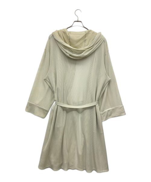 hatra（ハトラ）hatra (ハトラ) メッシュロングカーディガン ベージュ サイズ:Mの古着・服飾アイテム