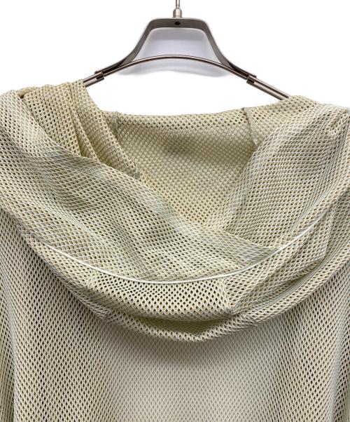 hatra（ハトラ）hatra (ハトラ) メッシュロングカーディガン ベージュ サイズ:Mの古着・服飾アイテム