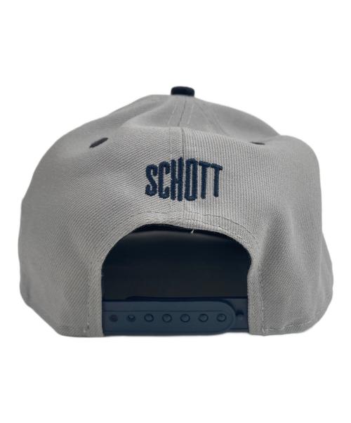New Era（ニューエラ）New Era (ニューエラ) Schott (ショット) キャップ グレー×ネイビー サイズ:9FIFTYの古着・服飾アイテム
