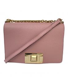 FURLA（フルラ）の古着「チェーンストラップショルダーバッグ」｜ピンク