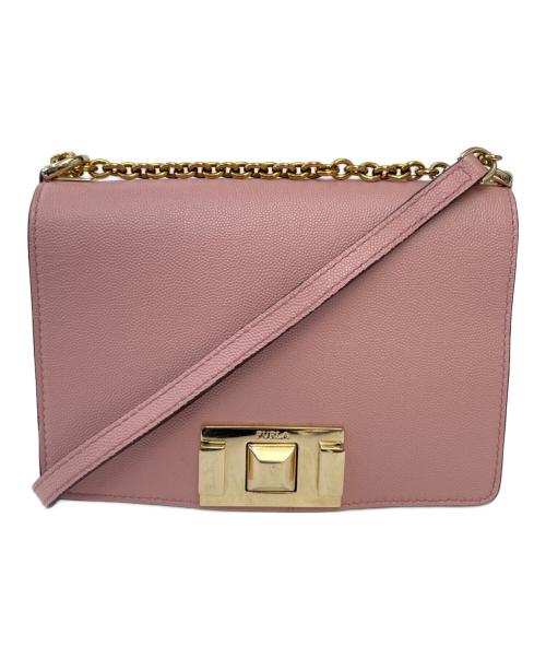 FURLA（フルラ）FURLA (フルラ) チェーンストラップショルダーバッグ ピンクの古着・服飾アイテム