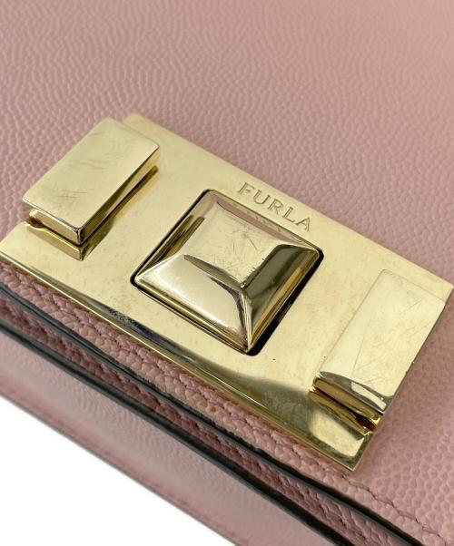 FURLA（フルラ）FURLA (フルラ) チェーンストラップショルダーバッグ ピンクの古着・服飾アイテム