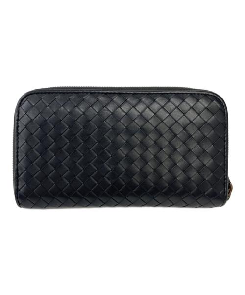 BOTTEGA VENETA（ボッテガベネタ）BOTTEGA VENETA (ボッテガベネタ) ラウンドファスナー財布 ブラックの古着・服飾アイテム