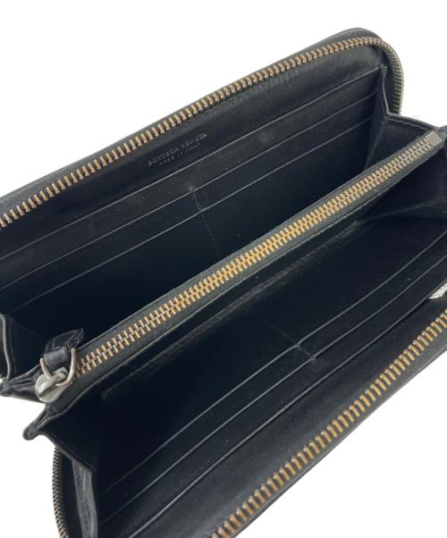 BOTTEGA VENETA（ボッテガベネタ）BOTTEGA VENETA (ボッテガベネタ) ラウンドファスナー財布 ブラックの古着・服飾アイテム