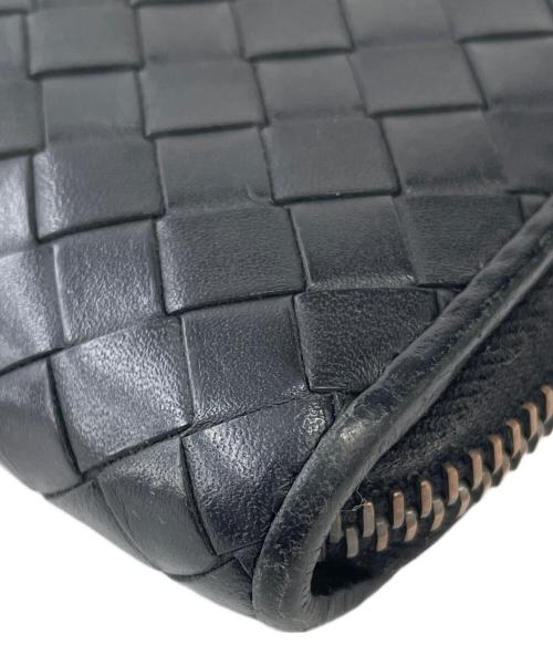 BOTTEGA VENETA（ボッテガベネタ）BOTTEGA VENETA (ボッテガベネタ) ラウンドファスナー財布 ブラックの古着・服飾アイテム
