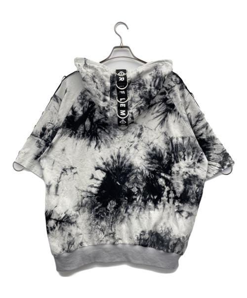 REFLEM（レフレム）REFLEM (レフレム) Dリングロゴテープ半袖ZIPパーカー ホワイト×ブラック サイズ:Fの古着・服飾アイテム