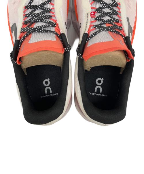 on（オン）on (オン) CLOUDMONSTER2 ホワイト×オレンジ サイズ:26.5㎝の古着・服飾アイテム