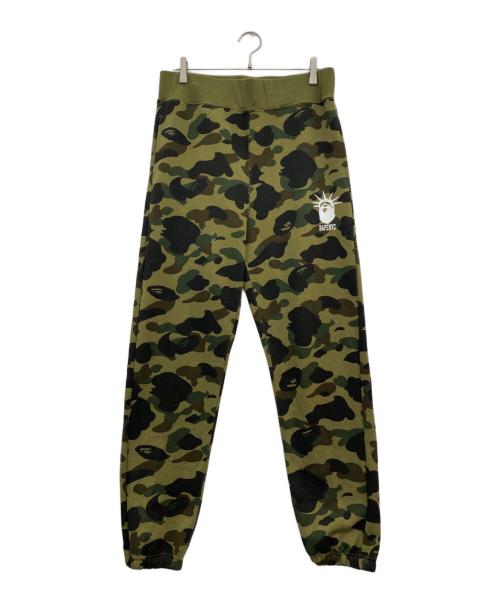 A BATHING APE（ア ベイシング エイプ）A BATHING APE (ア ベイシング エイプ) スウェットパンツ グリーン サイズ:Ｌの古着・服飾アイテム