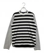 COMME des GARCONS HOMMEコムデギャルソン オム）の古着「ロングカットソー」｜ブラック×ホワイト
