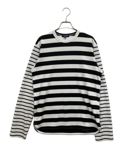 COMME des GARCONS HOMME（コムデギャルソン オム）COMME des GARCONS HOMME (コムデギャルソン オム) ロングカットソー ブラック×ホワイト サイズ:Ｌの古着・服飾アイテム