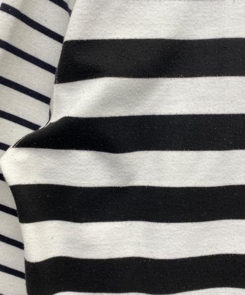 COMME des GARCONS HOMME（コムデギャルソン オム）COMME des GARCONS HOMME (コムデギャルソン オム) ロングカットソー ブラック×ホワイト サイズ:Ｌの古着・服飾アイテム