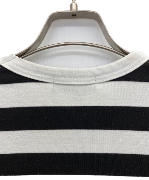 COMME des GARCONS HOMME（コムデギャルソン オム）COMME des GARCONS HOMME (コムデギャルソン オム) ロングカットソー ブラック×ホワイト サイズ:Ｌの古着・服飾アイテム