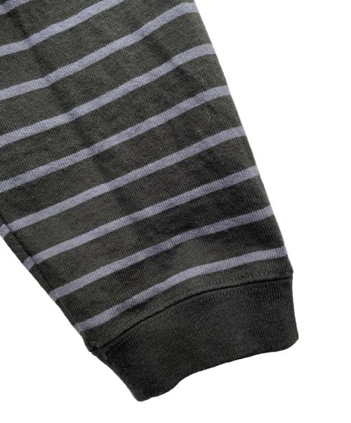 Snow peak（スノーピーク）snow peak (スノーピーク) Heavy Cotton Border LS T-Shirt（ヘビーコットンボーダーTシャツ） ブラック×ネイビー サイズ:XLの古着・服飾アイテム