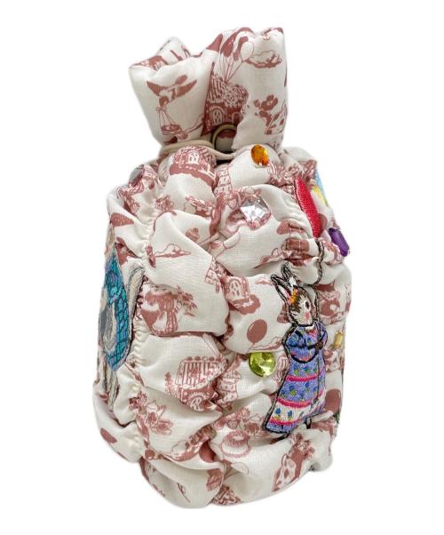 tamaoworld（タマオワールド）tamaoworld (タマオワールド) ２WAY巾着バッグ ホワイトの古着・服飾アイテム