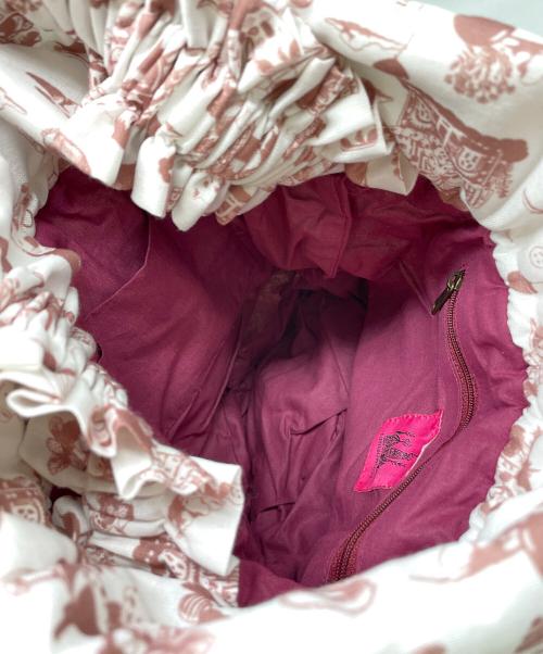 tamaoworld（タマオワールド）tamaoworld (タマオワールド) ２WAY巾着バッグ ホワイトの古着・服飾アイテム