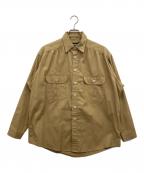 MONITALYモニタリー）の古着「バンクロスワークシャツ」｜ブラウン