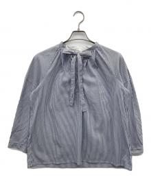 IENA（イエナ）の古着「長袖ブラウス」｜ブルーホワイト