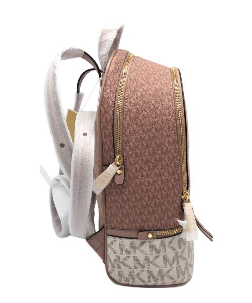 MICHAEL KORS（マイケル・コース）MICHAEL KORS (マイケル・コース) バックパック ピンク×ホワイトの古着・服飾アイテム