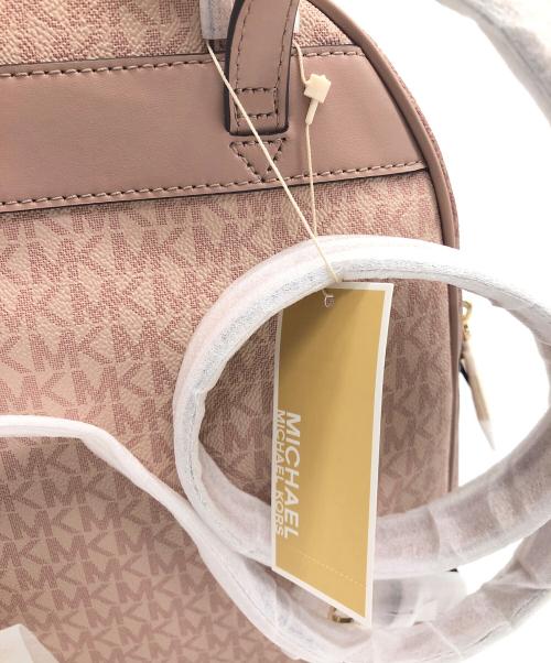 MICHAEL KORS（マイケル・コース）MICHAEL KORS (マイケル・コース) バックパック ピンク×ホワイトの古着・服飾アイテム