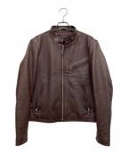 HARLEY-DAVIDSONハーレーダビッドソン）の古着「シングルライダースジャケット」｜ブラウン