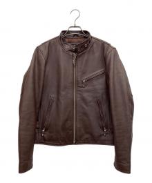 HARLEY-DAVIDSON（ハーレーダビッドソン）の古着「シングルライダースジャケット」｜ブラウン
