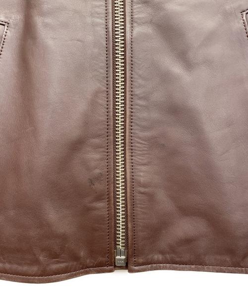 HARLEY-DAVIDSON（ハーレーダビッドソン）HARLEY-DAVIDSON (ハーレーダビッドソン) シングルライダースジャケット ブラウン サイズ:Mの古着・服飾アイテム