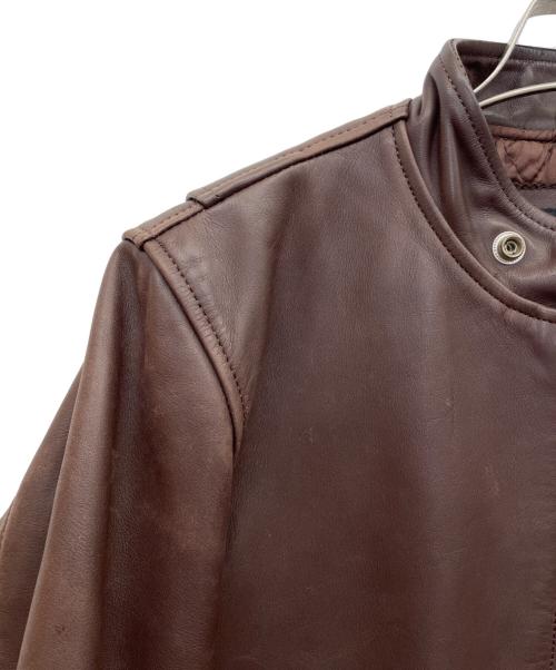 HARLEY-DAVIDSON（ハーレーダビッドソン）HARLEY-DAVIDSON (ハーレーダビッドソン) シングルライダースジャケット ブラウン サイズ:Mの古着・服飾アイテム