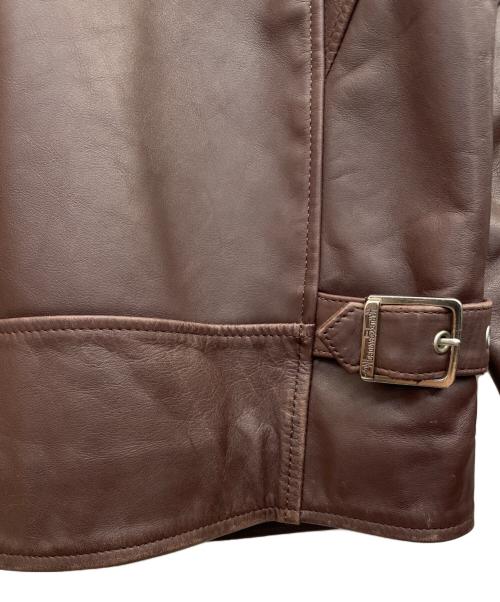 HARLEY-DAVIDSON（ハーレーダビッドソン）HARLEY-DAVIDSON (ハーレーダビッドソン) シングルライダースジャケット ブラウン サイズ:Mの古着・服飾アイテム