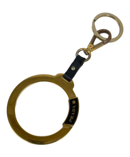 PRADA（プラダ）PRADA (プラダ) キーホルダー ゴールド×ブラックの古着・服飾アイテム