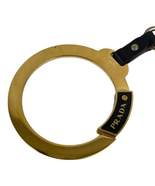 PRADA（プラダ）PRADA (プラダ) キーホルダー ゴールド×ブラックの古着・服飾アイテム