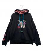 VANS×ONE PIECEバンズ×ワンピース）の古着「プルオーバーパーカー」｜ブラック