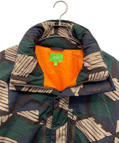 HUF（ハフ）HUF (ハフ) 中綿ジャケット グリーン×ネイビー サイズ:Ｌの古着・服飾アイテム