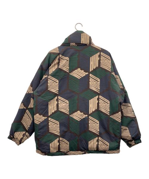 HUF（ハフ）HUF (ハフ) 中綿ジャケット グリーン×ネイビー サイズ:Ｌの古着・服飾アイテム