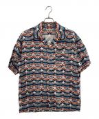 Schottショット）の古着「半袖シャツ」｜ブルー×レッド