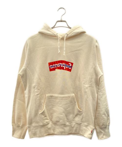 SUPREME（シュプリーム）SUPREME (シュプリーム) COMME des GARCONS SHIRT (コムデギャルソンシャツ) プルオーバーパーカー ベージュ サイズ:Mの古着・服飾アイテム