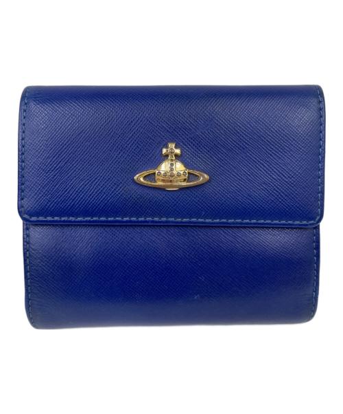 Vivienne Westwood（ヴィヴィアンウエストウッド）Vivienne Westwood (ヴィヴィアンウエストウッド) 3つ折り財布 ネイビーの古着・服飾アイテム
